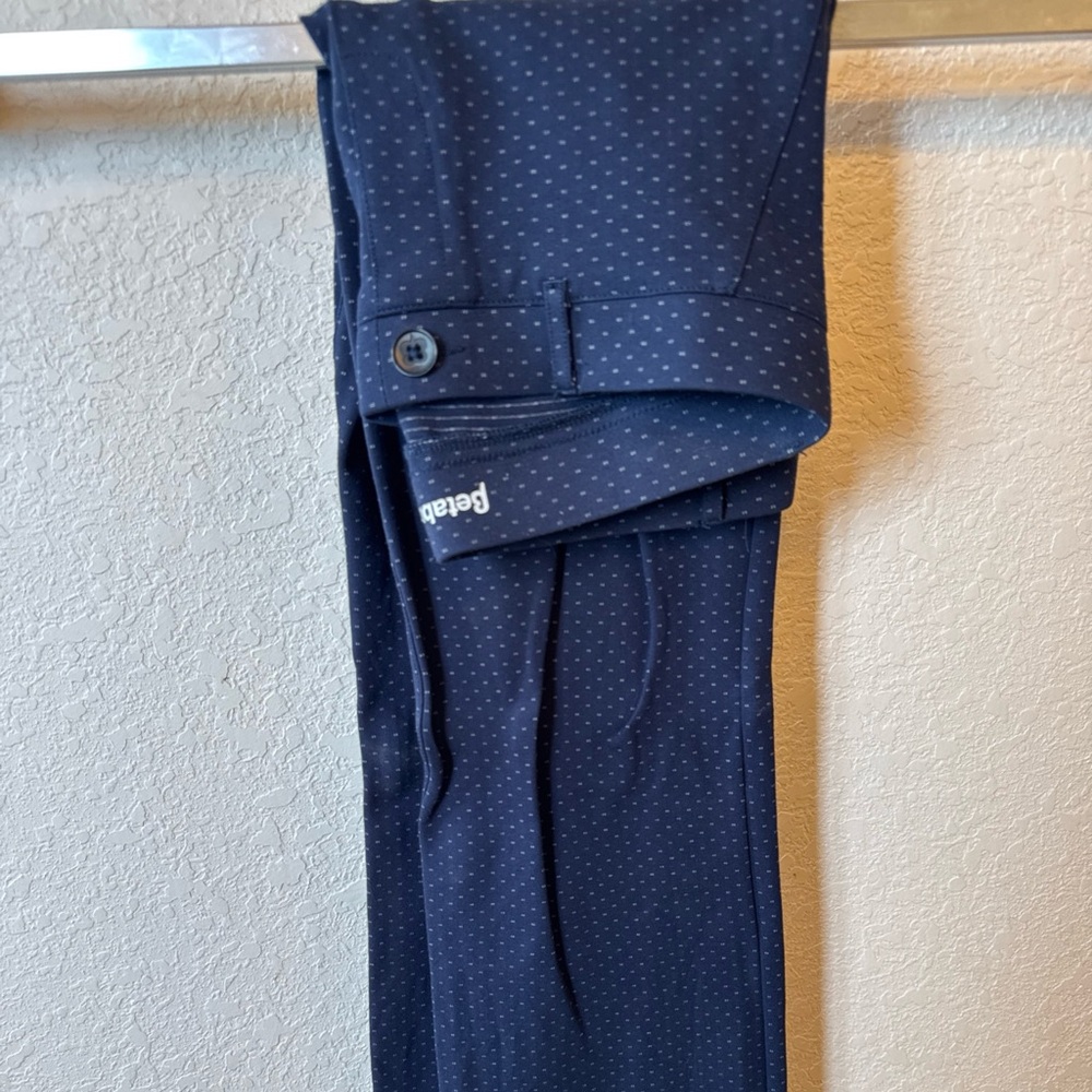 Betabrand Medium Navy Polka Dot Pants